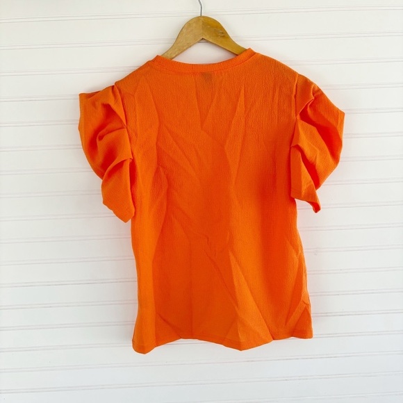 Puff sleeve blouse Size L 8/10 New - Picture 2 of 7